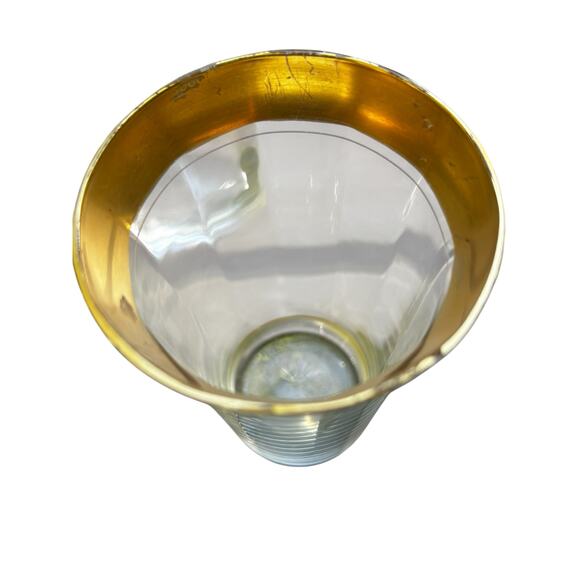 Set of 4 Vintage Tiffin Franciscan Gold Rimmed Glassware Juice Glass Mad Men - Picture 3 of 6